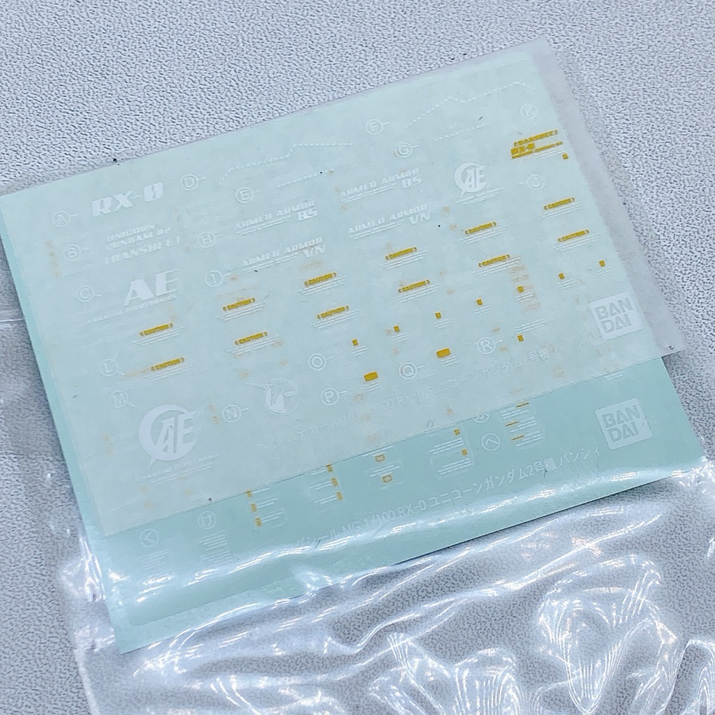 Bandai MG Gundam Banshee Part Stiker