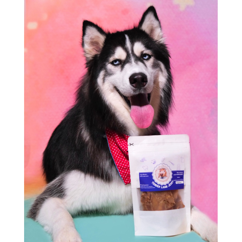 Syafatummy Lamb Jerky Snack Hewan Anjing Kucing Homemade Domba Lula Doggery