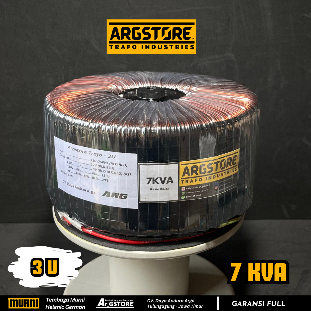Trafo toroid donat 7 KVA Murni Spek Class H