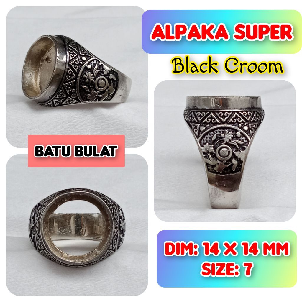 emban batu akik dan permata  tanam bulat.04