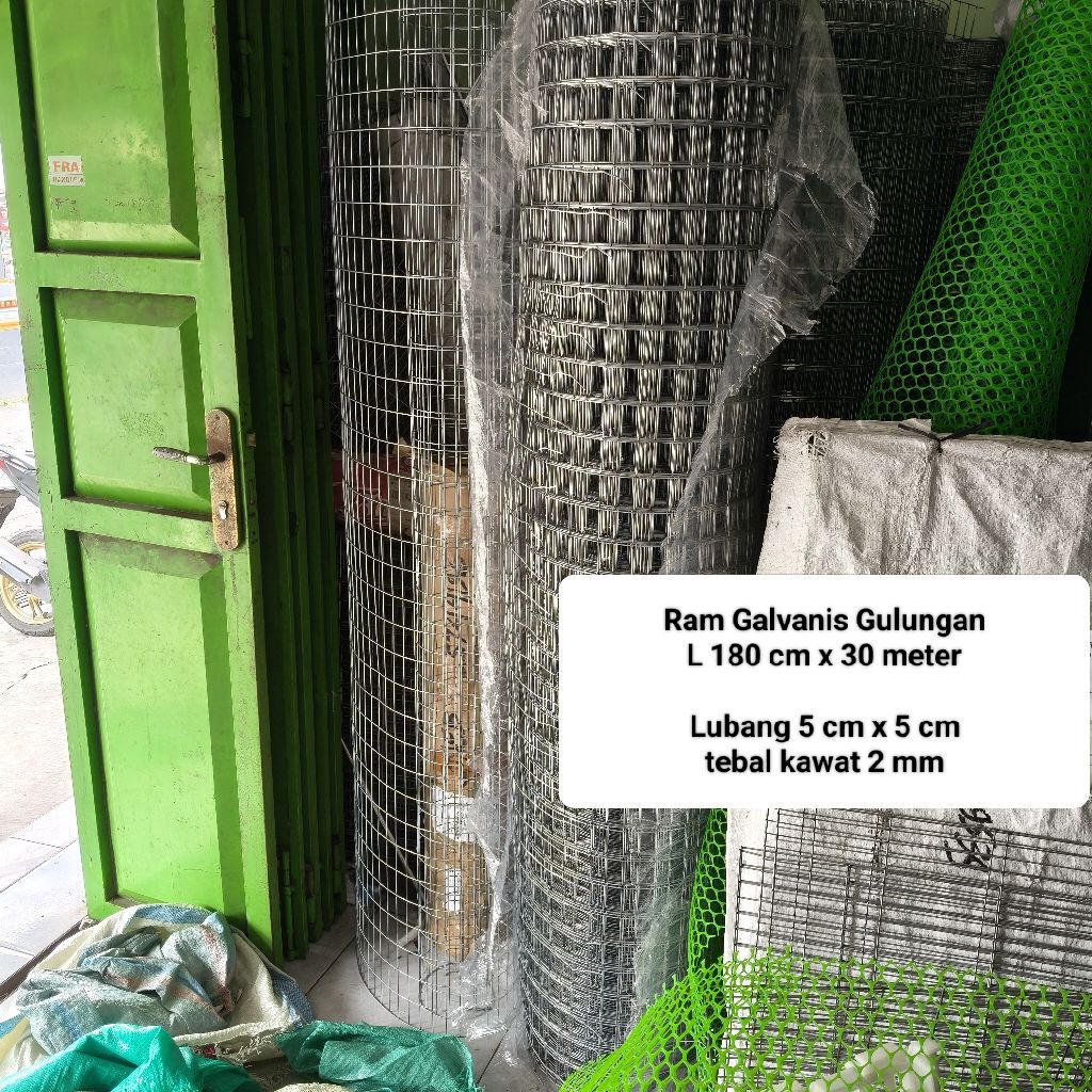 Ram Gulungan 1 ROLL  Galvanis L 180 cm x 30 METER (5 CM x 5 CM)