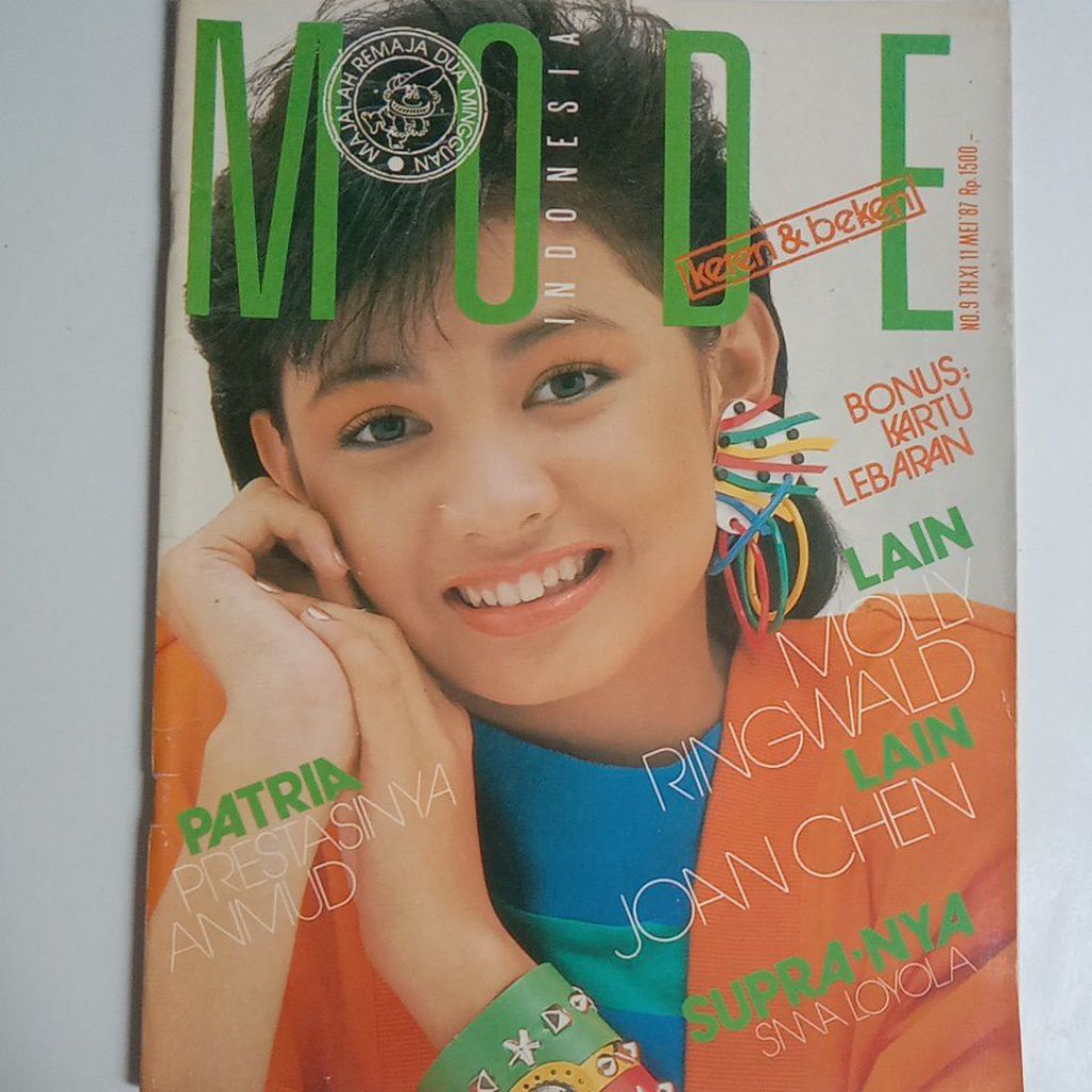 Majalah Mode Tahun 1987 Cover Cornelia Agatha Dahlia (Semifinalis Cogirl'87)