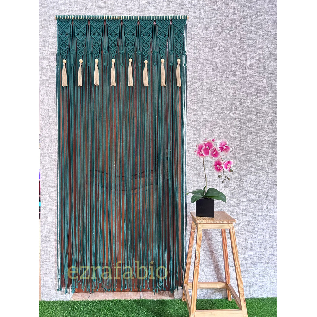 Macrame Tirai Pintu Tirai Jendela