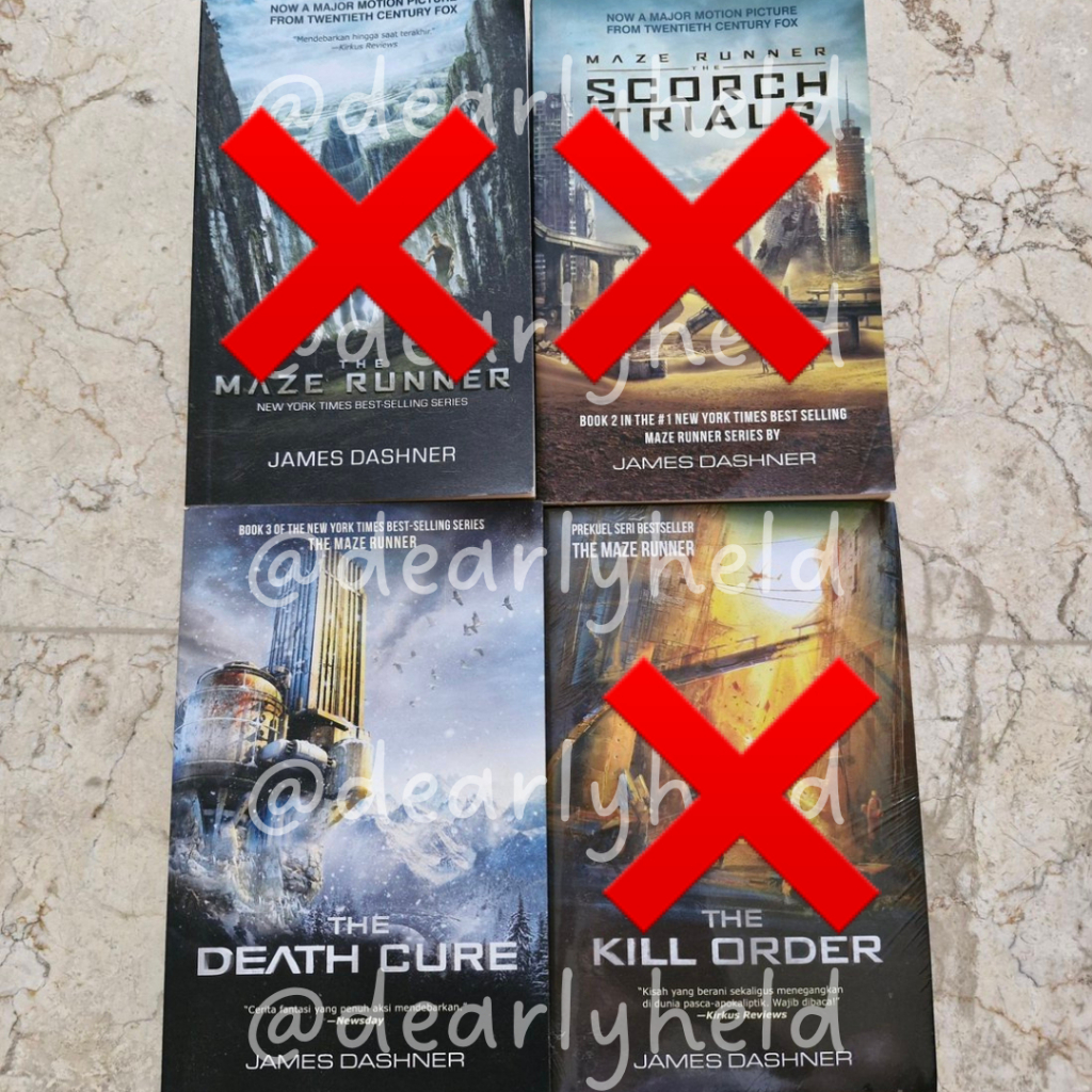 Buku Novel Preloved The Maze Runner Series Bahasa Indonesia