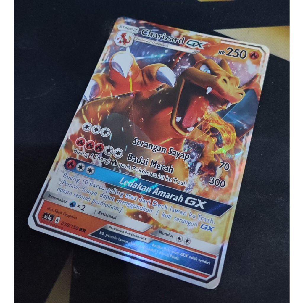 Charizard GX RR Foil | Gyarados GX RR Foil kondisi bagus, Hantaman Pertama