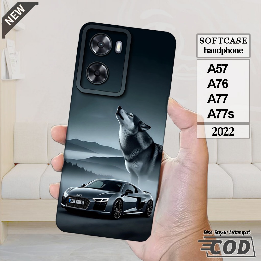 Case OPPO A57  -OPPO A76 -OPPO A77 -OPPO A77s  _Casing Silikon  hitam bening lentur elastis keren
