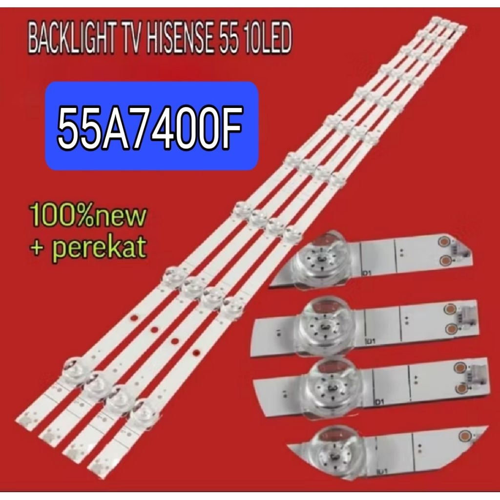 LAMPU LED BL BACKLIGHT TV HISENSE 55 10LED 10led  55A7400  55A7400F