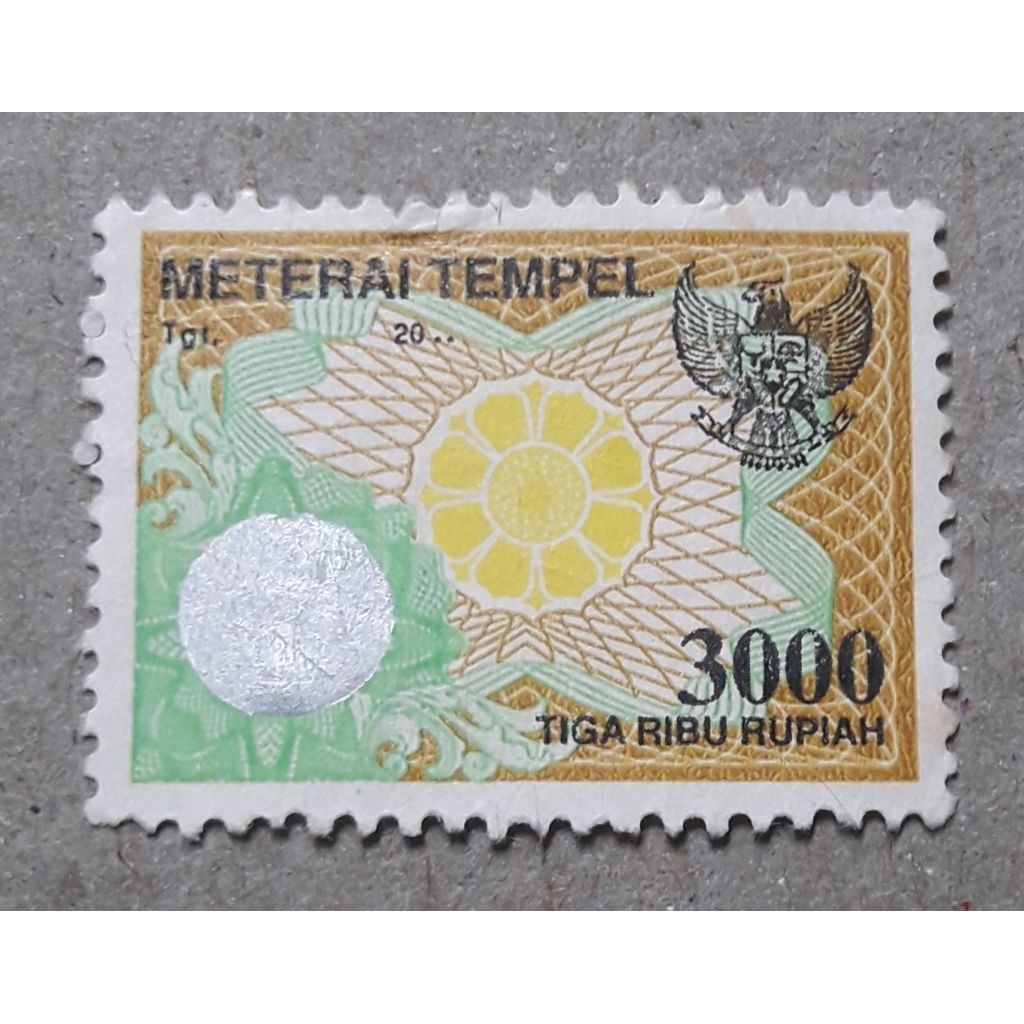 materai tempel Rp3000