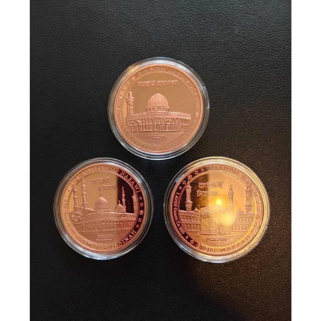 Paket Koin Tembaga Murni Fine Copper 999 Limited 330 , 1 AVDP Ounce (28.35gr) dengan Kapsul 3 Keping