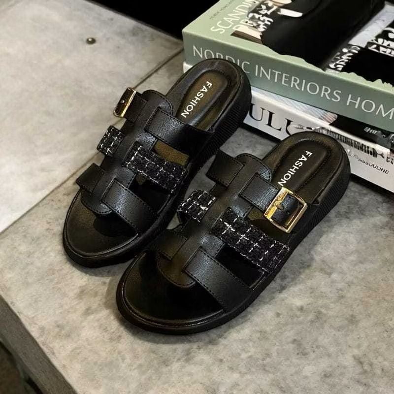 Sandal Wanita Platform Slip On Viral Hak 3 Cm Sandal Wanita Korean style Terbaru Sandal Wanita Remaj