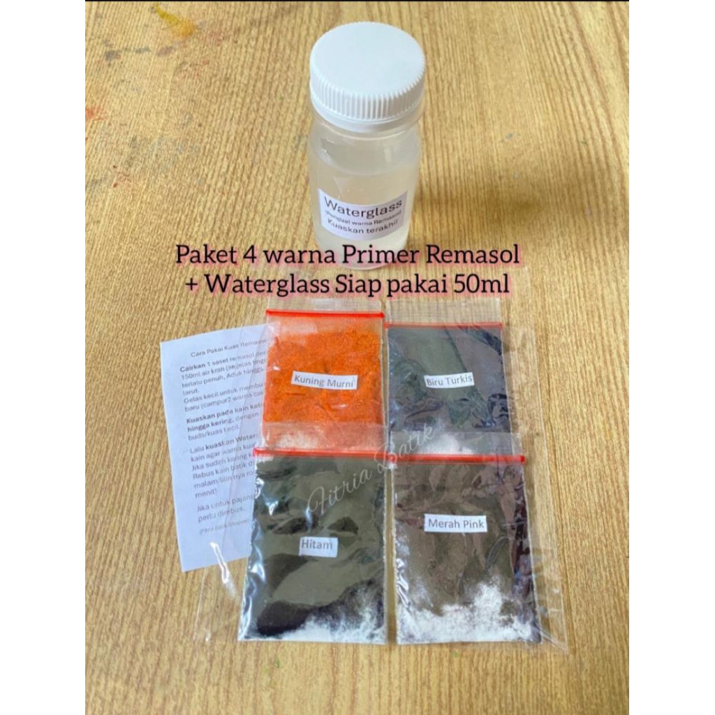 Paket 4 Warna Primer Remasol mini + Pengunci Waterglass mini