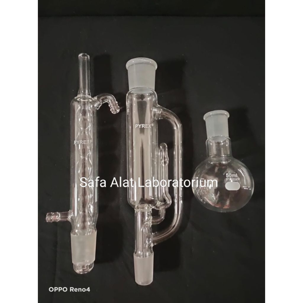 Soxhlet Extractor Apparatus 50ml Set Soxhlet 100ml  Pyrex