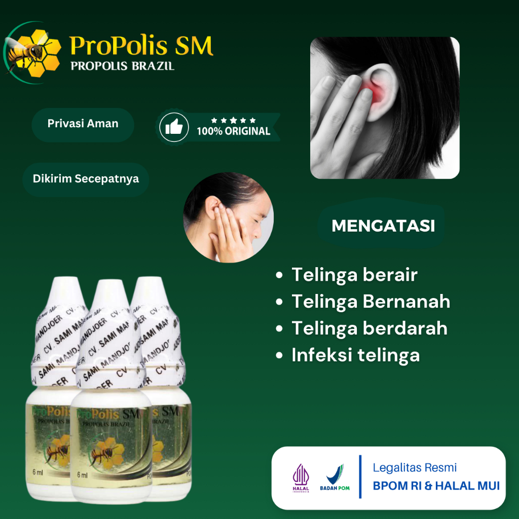 Obat Telinga Berair Bernanah Dan Bau, Infeksi Telinga Berdarah Anak Dewasa Propolis SM