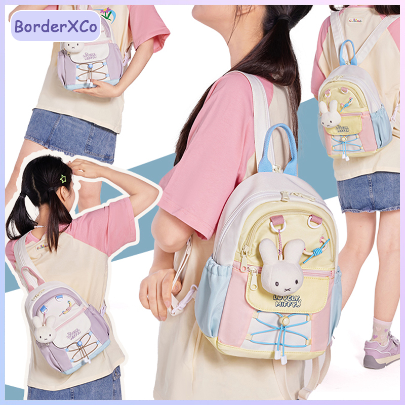 Tas Ransel Wanita Korea Serut Anti Air Lucu Ins Tas Sekolah Pink Kapasitas Besar Tas Ransel Mini Wan