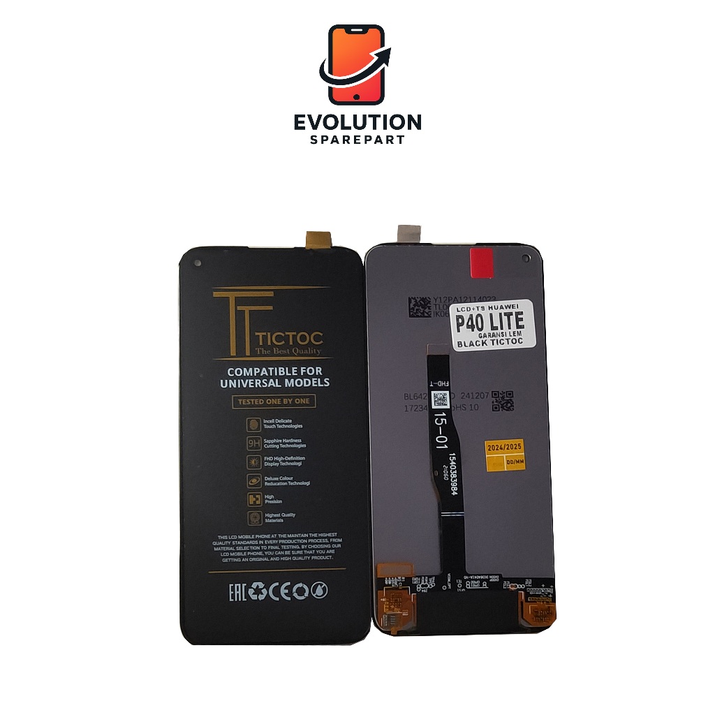 LCD Touchscreen Kompatibel untuk Huawei P40 Lite / P20 Lite (2019) / Nova 5i / Nova 6 SE / Nova 7i