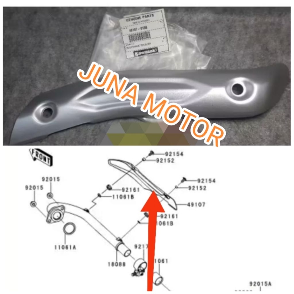 tameng knalpot tutup leher knalpot KLX S dan dtracker lama original