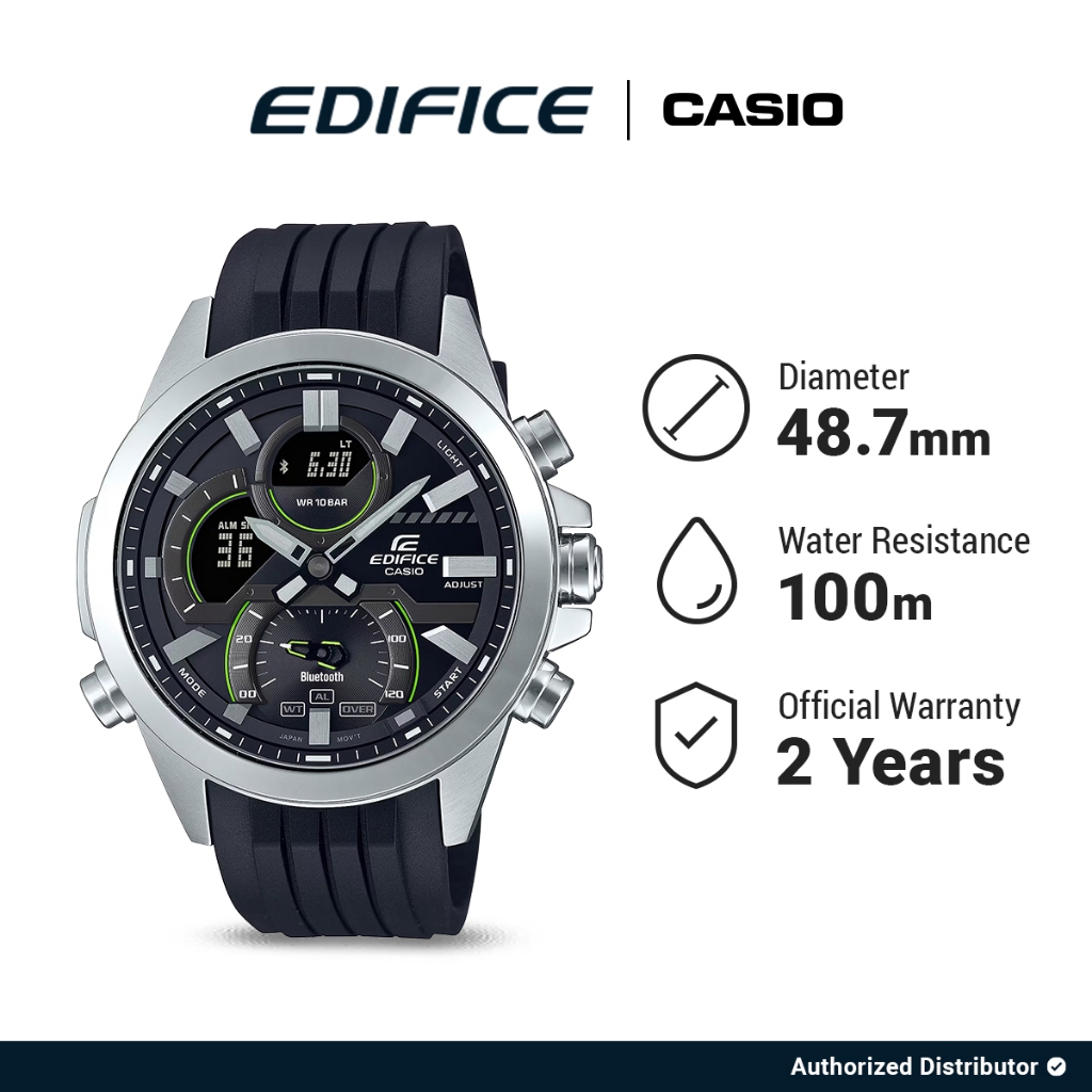 Casio Jam Tangan Pria Edifice ECB-30P-1ADF Original Smartwatch