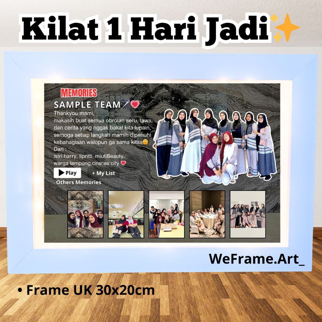 frame Perpisahan / frame Scrapbook / frame netflix / kado frame netflix