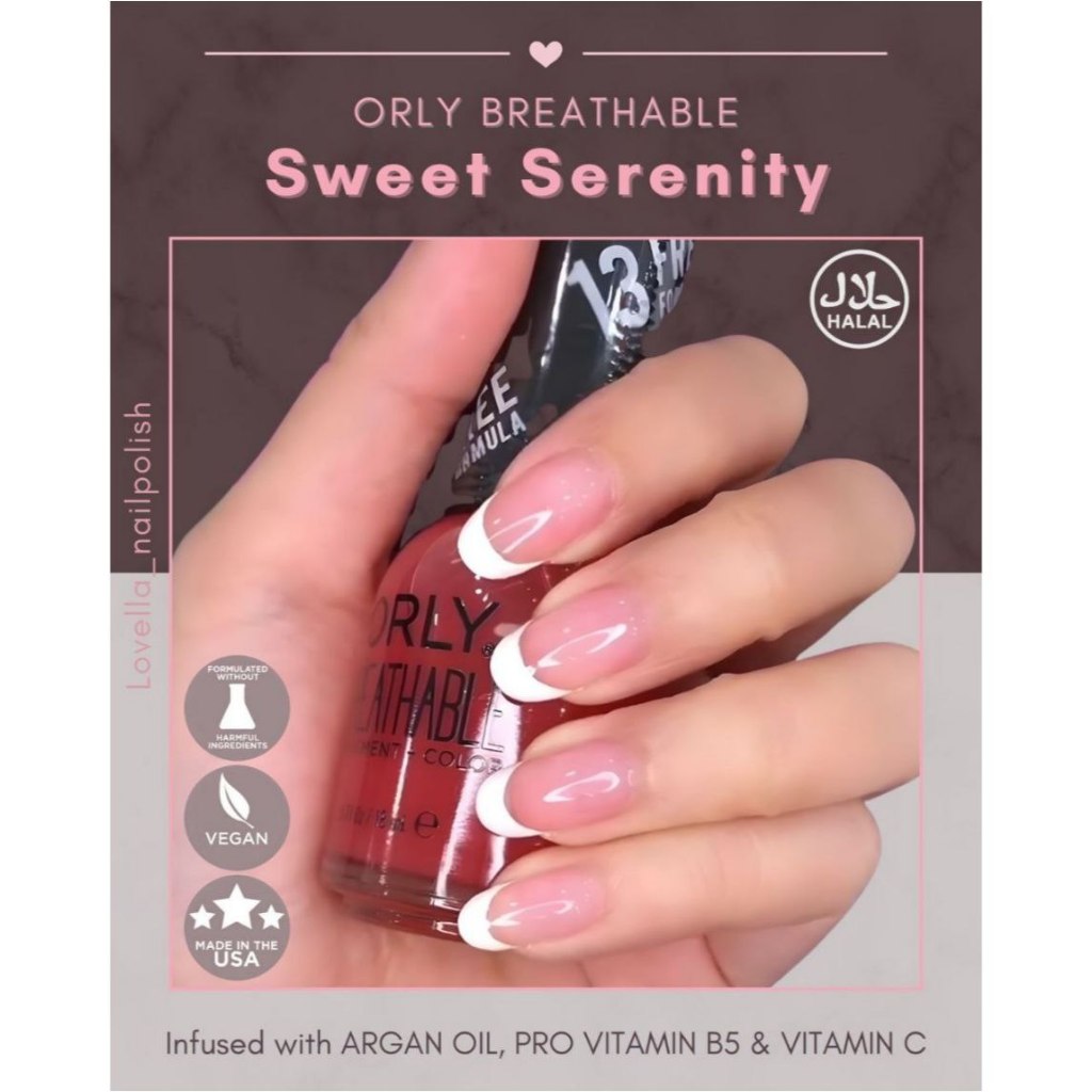 ORLY BREATHABLE - Sweet Serenity - Kutek Halal - Halal Nail Polish - Wudhu Friendly Nail Polish ( OR