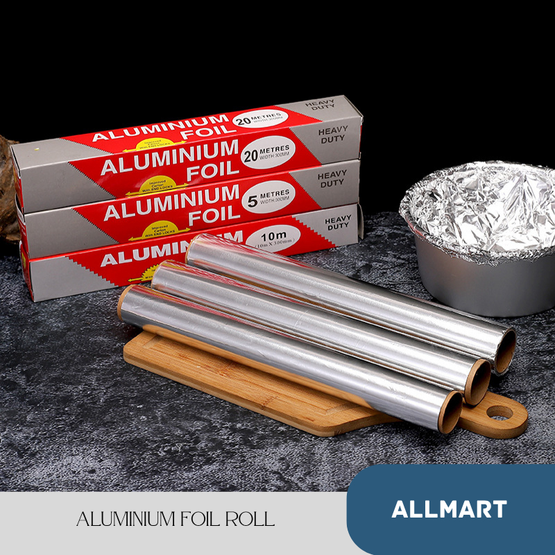 AM ALUMINIUM FOIL ROLL / FOIL WRAP MAKANAN / PEMBUNGKUS ALUMINIUM FOIL ROLL MAKANAN 10M