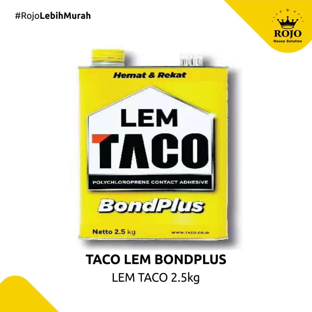 Taco Lem Kuning BondPlus Serbaguna Ukuran Galon Isi 2,5kg Untuk Lem Sepatu, Karpet, Lantai Vinyl, da