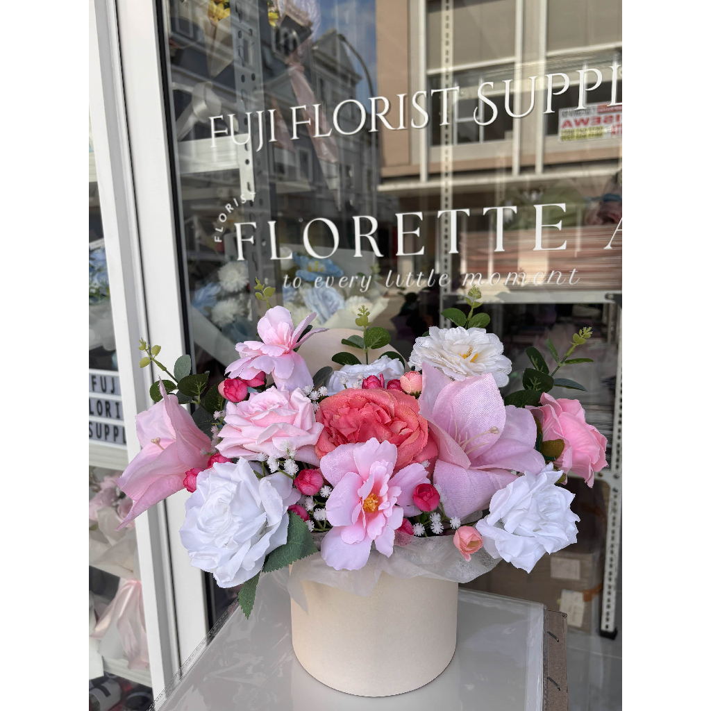 BLOOM BOX MEDIUM SIZE - BOX BUNGA BLOOM BOX FLOWER BOX FRESH FLOWER BOX KOTAK BUNGA BUKET BUNGA BUKE