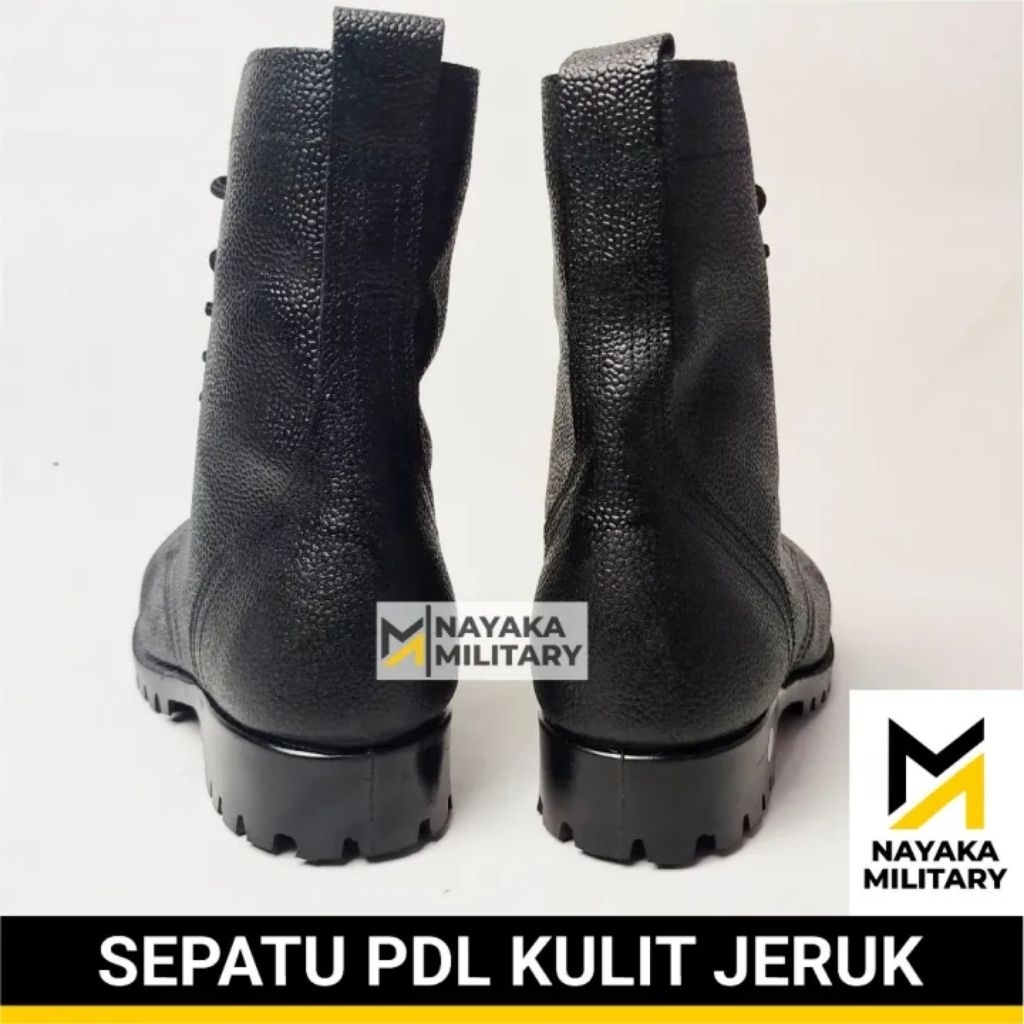 Sepatu PDL Kulit Jeruk Tentara TNI Komcad POLRI Polisi Satpam Security Linmas Hansip Tactical Airsof
