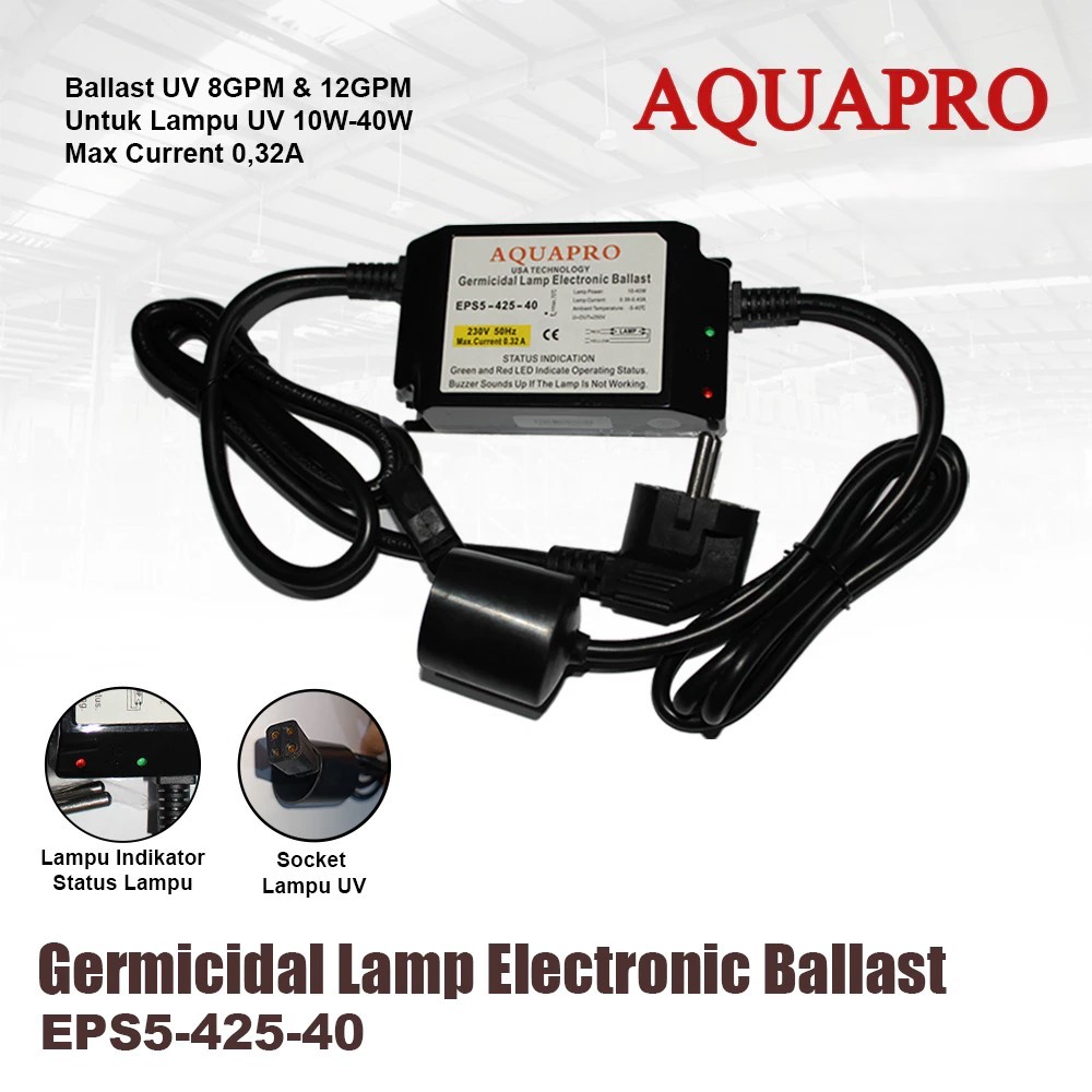 Ballast UV Aquapro lampu 8 GPM dan 12 GPM