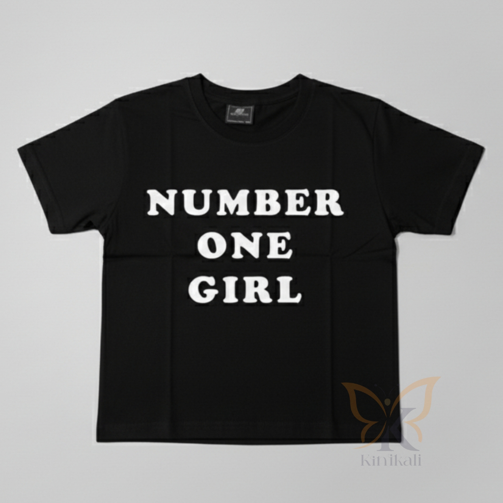 KINIKALI | Number One Girl Rose Blackpink Crop Top T-Shirt Premium Cotton
