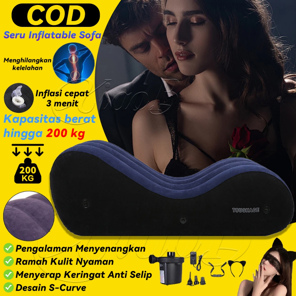 Sofa tiup koreksi postur alat tiup melengkung yang menyenangkan untuk pasangan meningkatkan hubungan