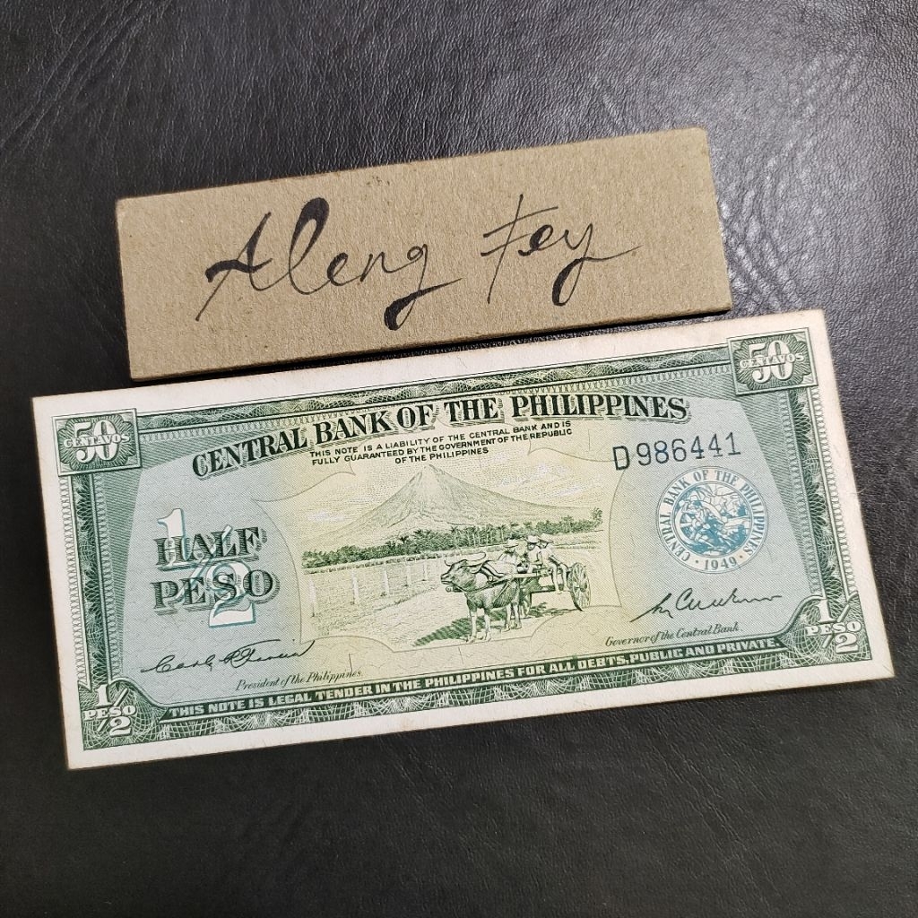1UA-AF2 koleksi Uang 1/2 peso Filipina