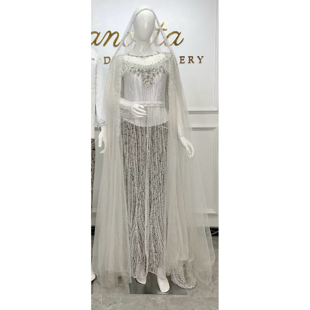 kebaya akad putih pengantin preloved