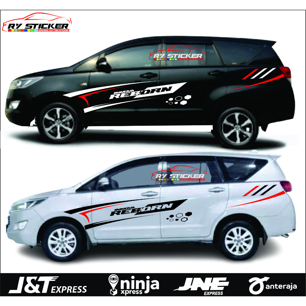 sticker mobil innova reborn sticker mobil variasi body samping mobil innova reborn