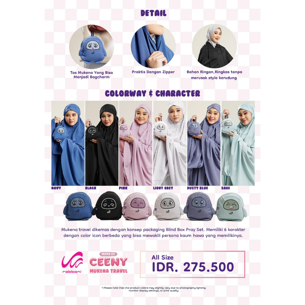 Rabbani - Mukena Travel Ceeny / Mukena Rabbani Terbaru