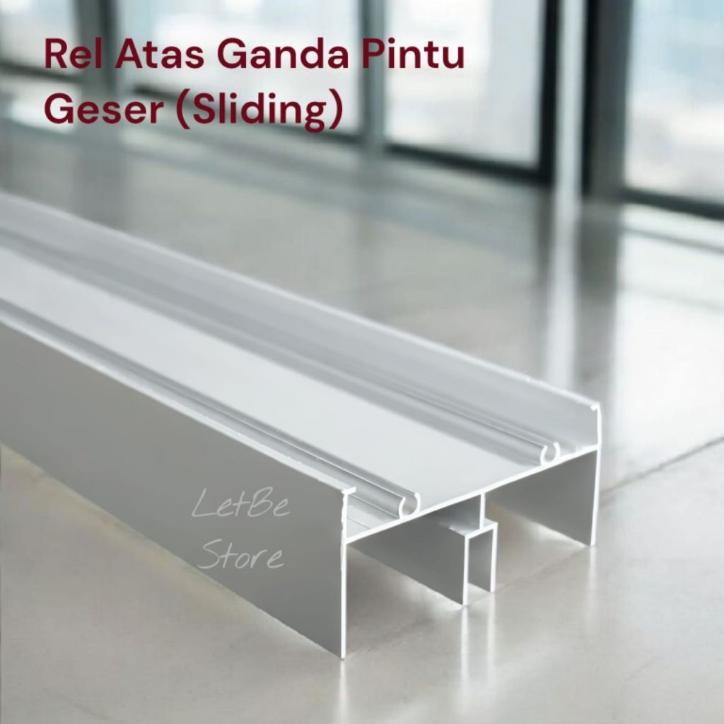 (RPSAD) Rel Atas Ganda Bahan Pintu Sliding Dobel Rel Geser Aluminium