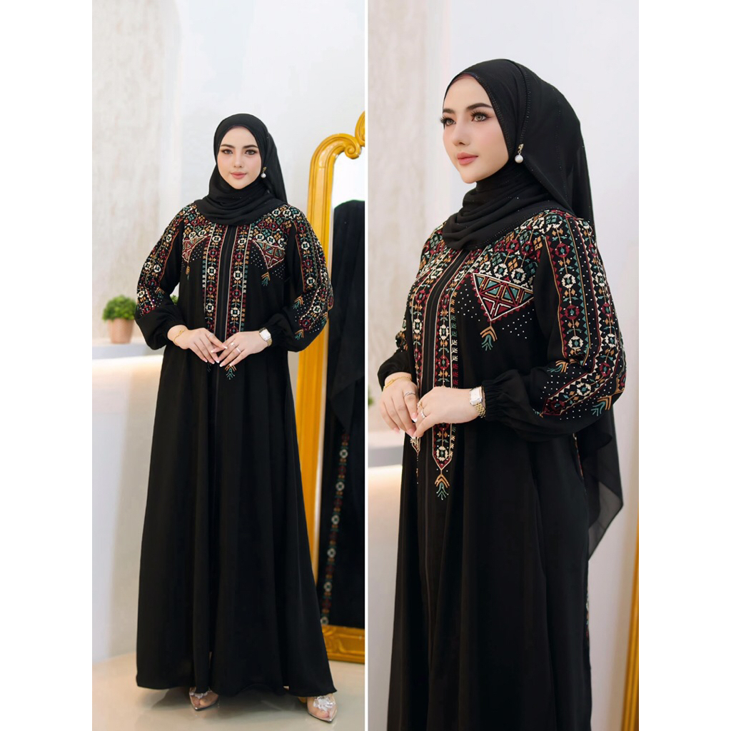 ABAYA TURKI JETBLACK//GAMIS ABAYA TURKI//GAMIS HITAM