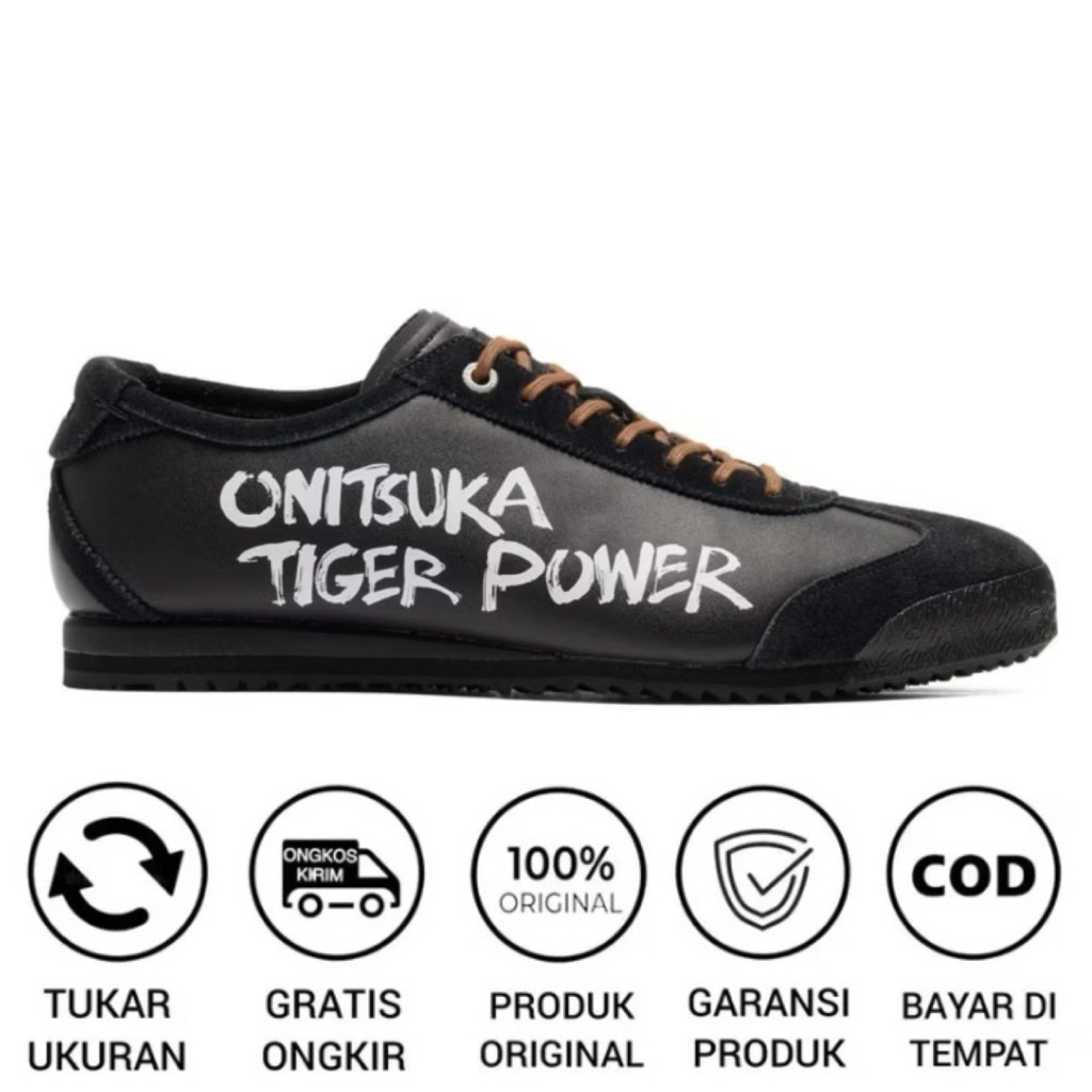 SEPATU ONITSUKA TIGER MEXICO 66 SUPER DELUXE POWER BLACK ORIGINAL