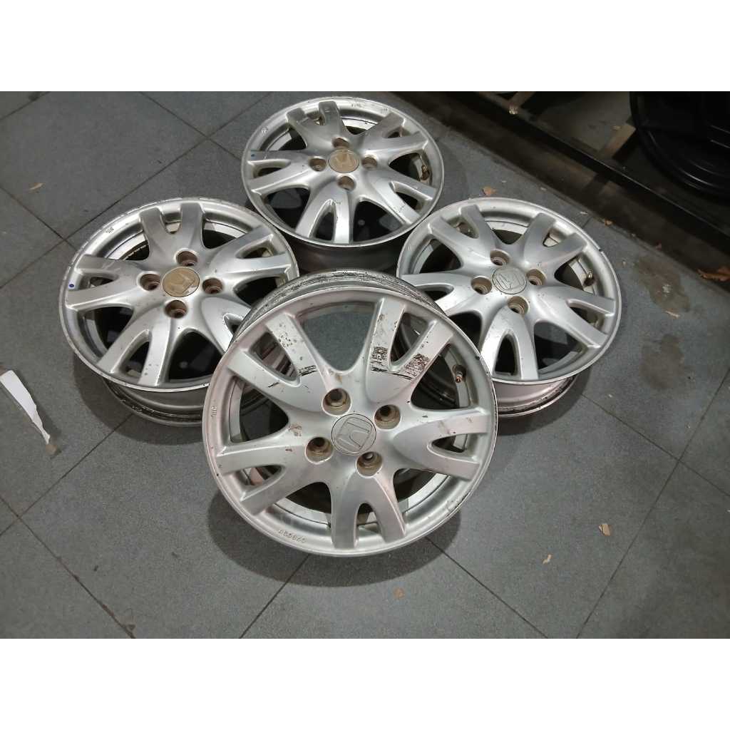 velg mobil ori honda brio r14 4x100 silver