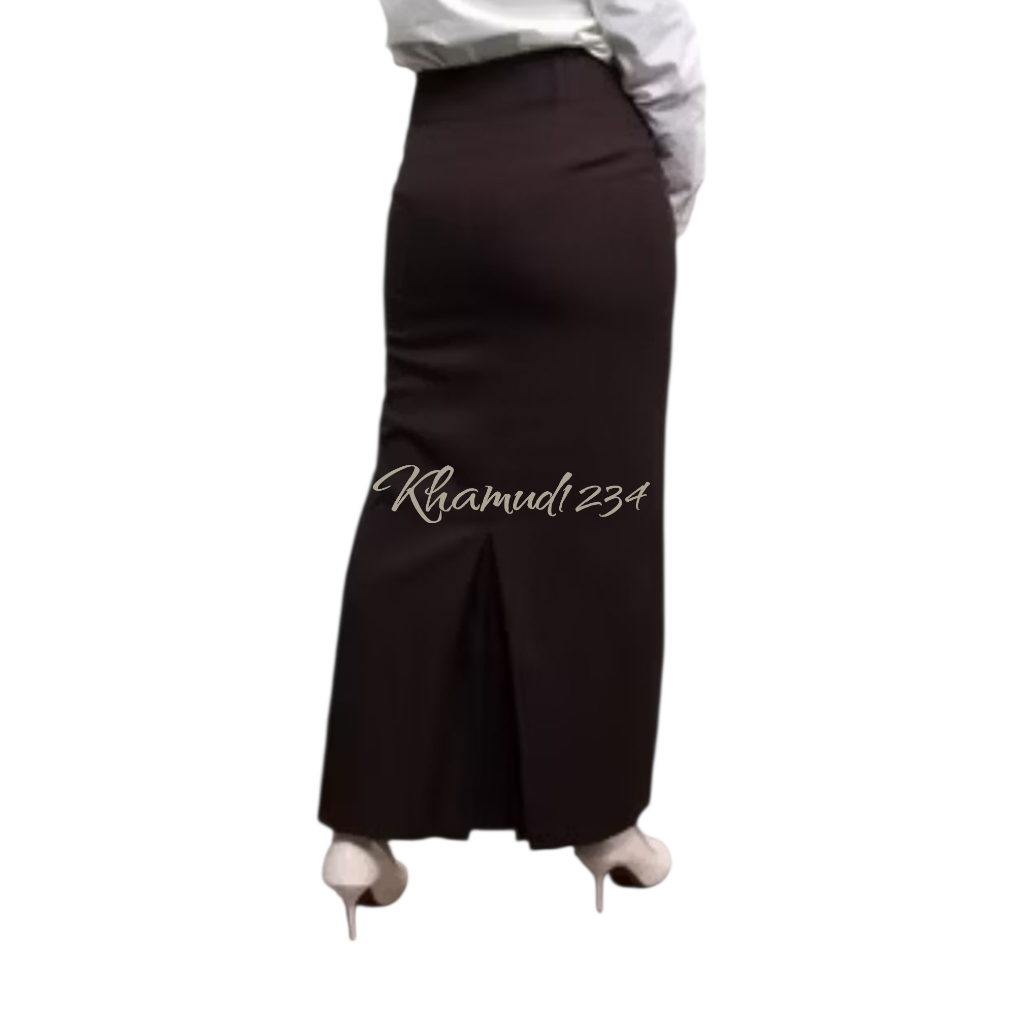 Rok span coklat belah belakang/Rok span rempel belakang SMA,SMP dan Mts