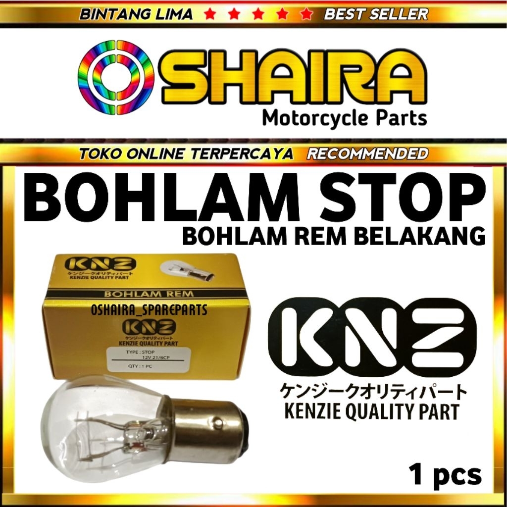 BOHLAM LAMPU REM/BOHLAM LAMPU BELAKANG/BOHLAM STOP BEBEK/MATIC 12V 21/6CP UNIVERSAL BOHLAM STOP MOTO