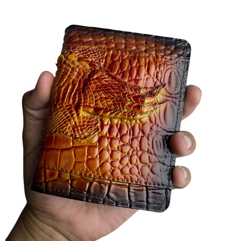 dompet 3/4 kulit asli buaya bagian kaki buaya asli original 100%