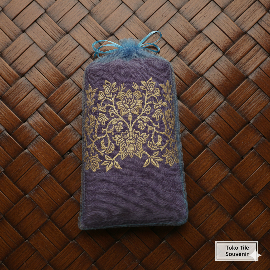 Kantong Tile Souvenir 20x30 - Kantong Tile Serut Besar