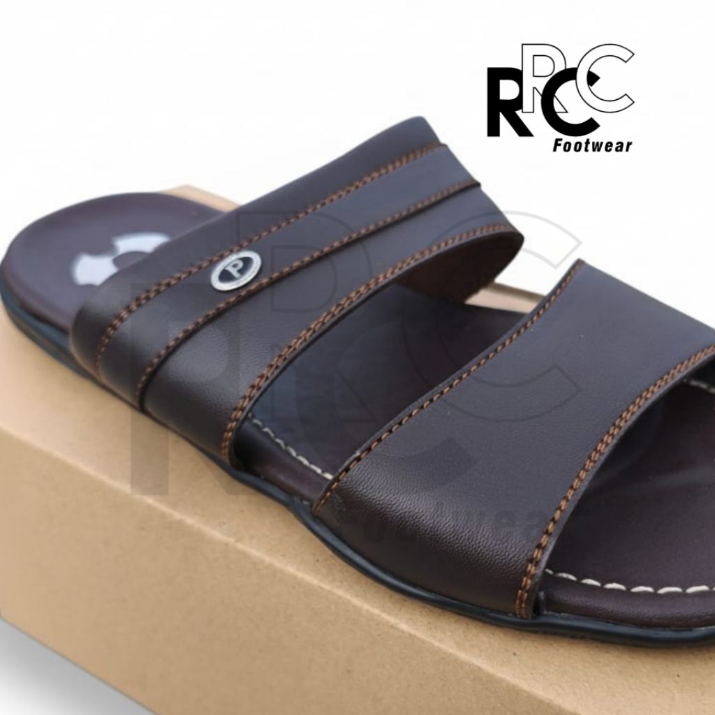 sandal kulit laki laki pakalolo coklat / sandal pria kulit pakalolo original / sandal sendal pria be
