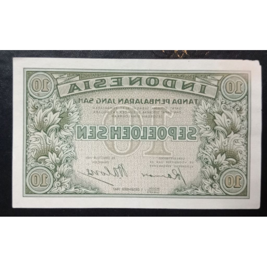 UANGKUNO 10 SEN THN 1947