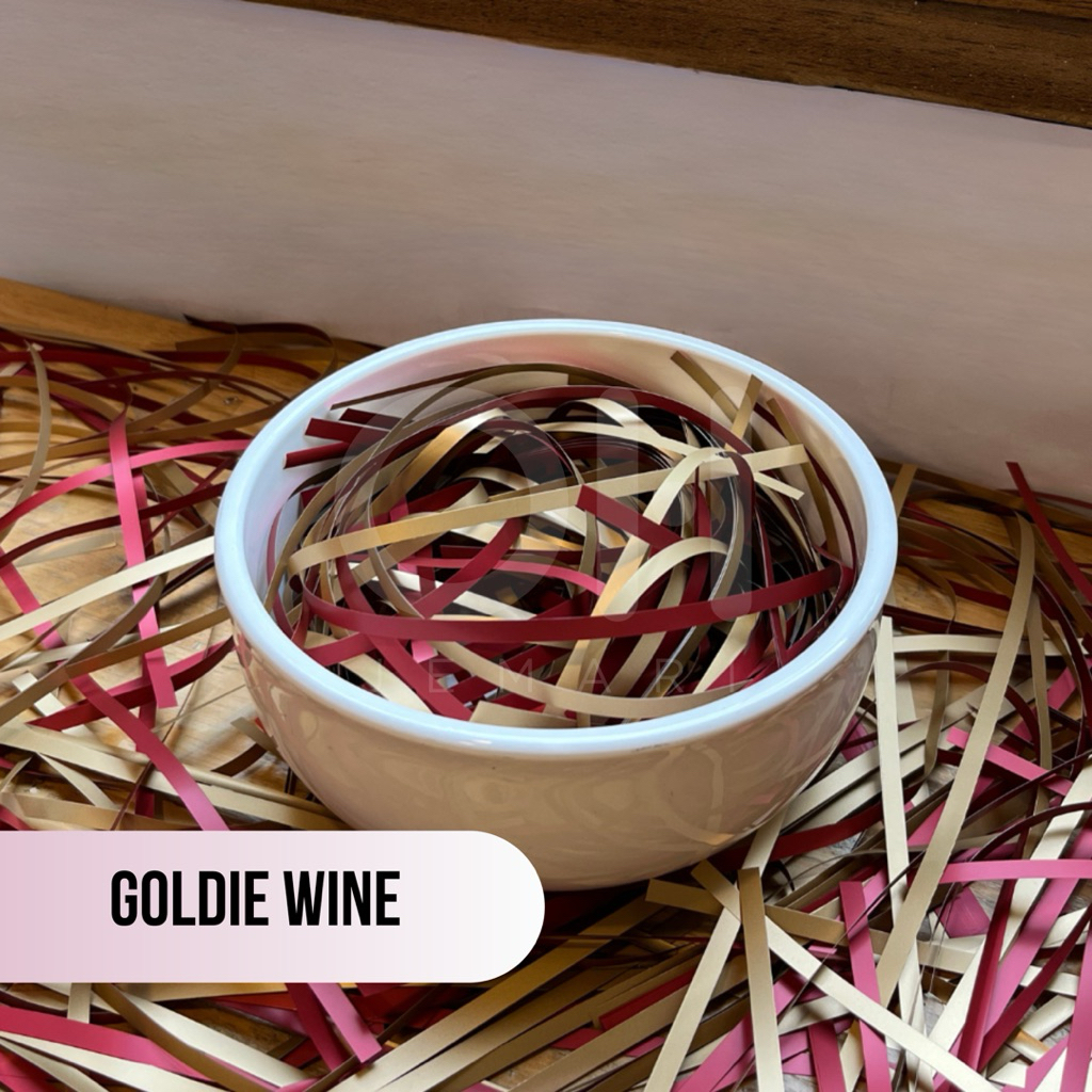 [Oh.Jemari] Kertas Cacah | Kertas Serut | Isian Hampers | Shredded Paper PREMIUM Bicolor Gold