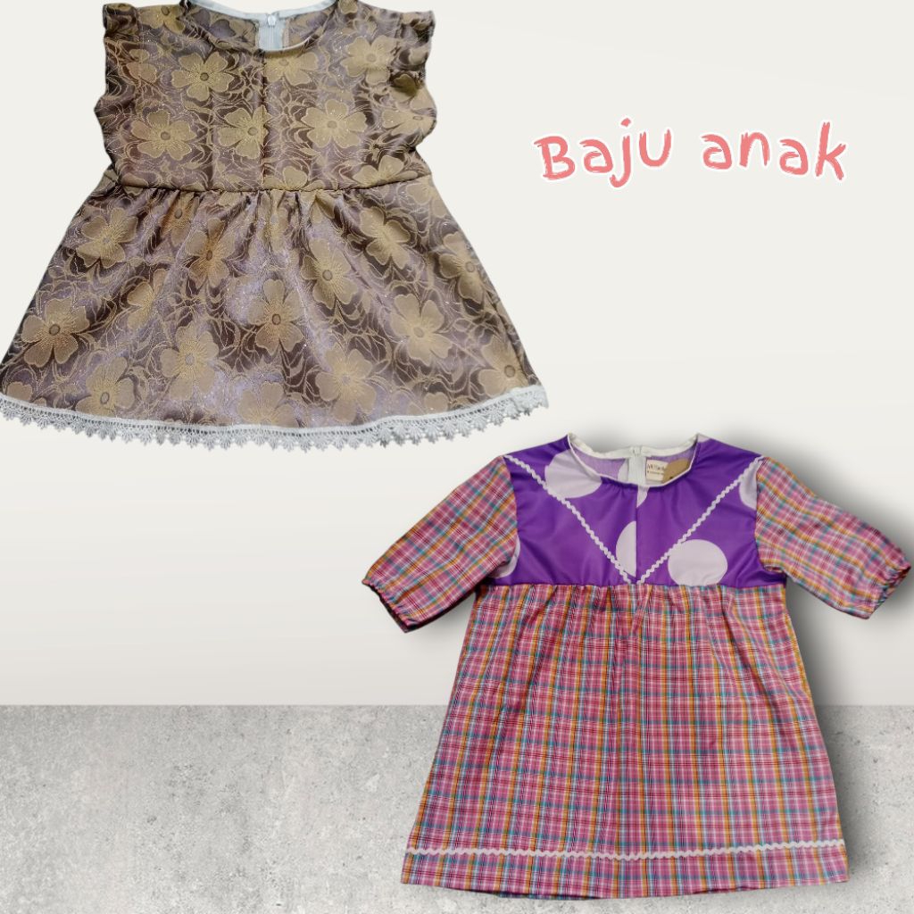 Baju anak perempuan dress anak tunik anak lucu baju anak perempuan