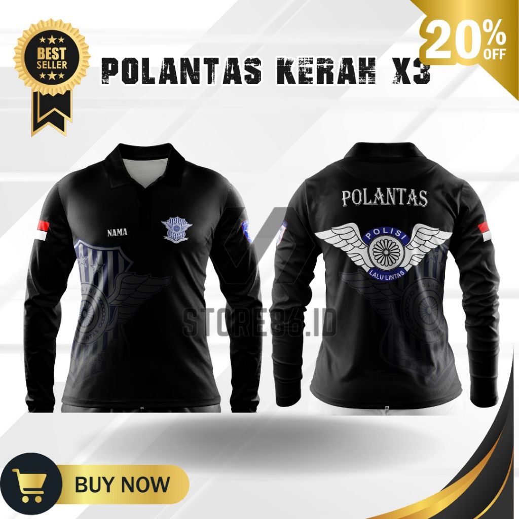 JERSEY POLANTAS KERAH X3 FULLPRINT SUBLIME / KAOS POLANTAS DRIFIT / JERSEY POLISI LALULINTAS / FULL 