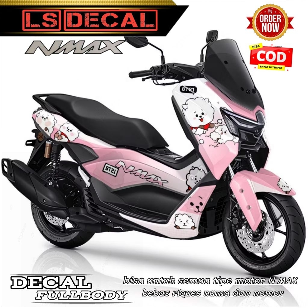 Decal Nmax  Turbo Full Body Stiker Full Body motor N Max NEW Neo Nmax Turbo Techmax BTS BT21 RJ