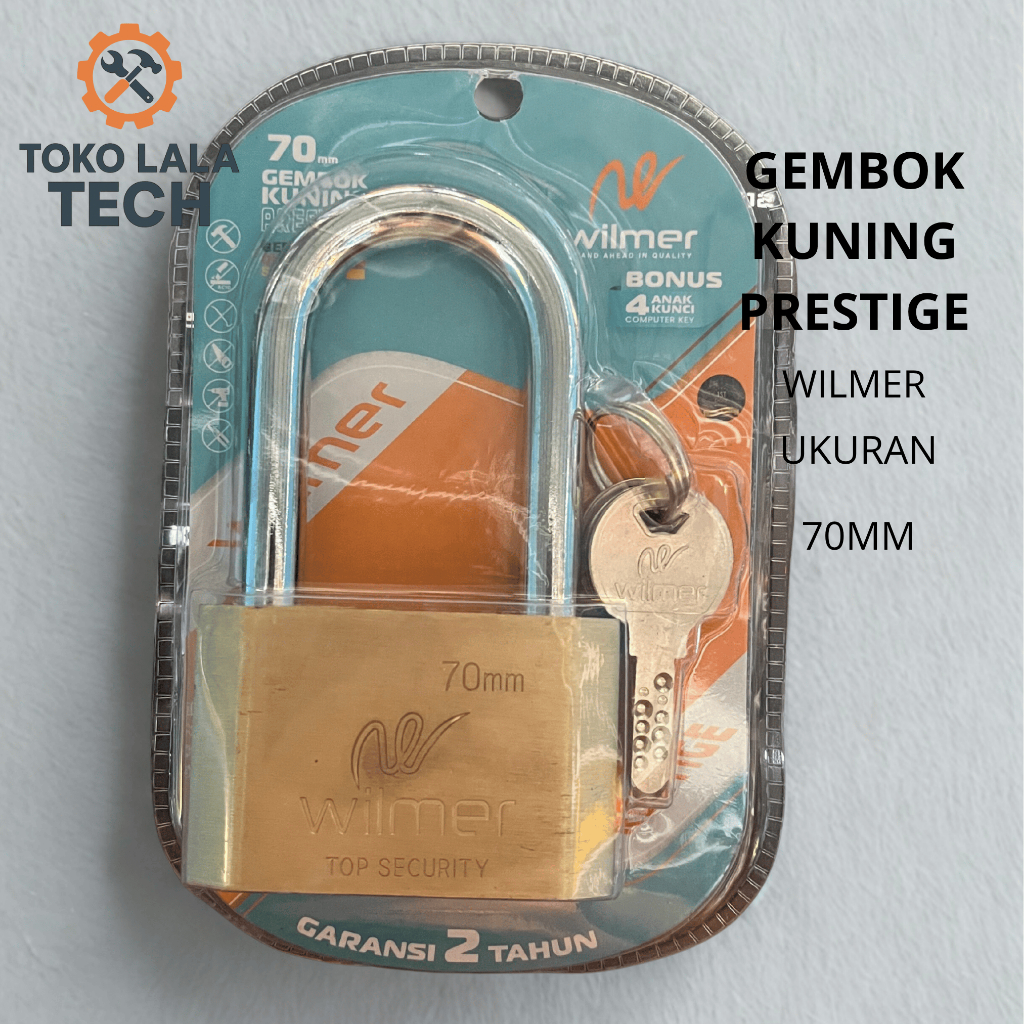 Wilmer Gembok Kuning Prestige Gembok Kuningan Asli Gembok Anti Bobol Anti Karat Gembok Pagar Rumah