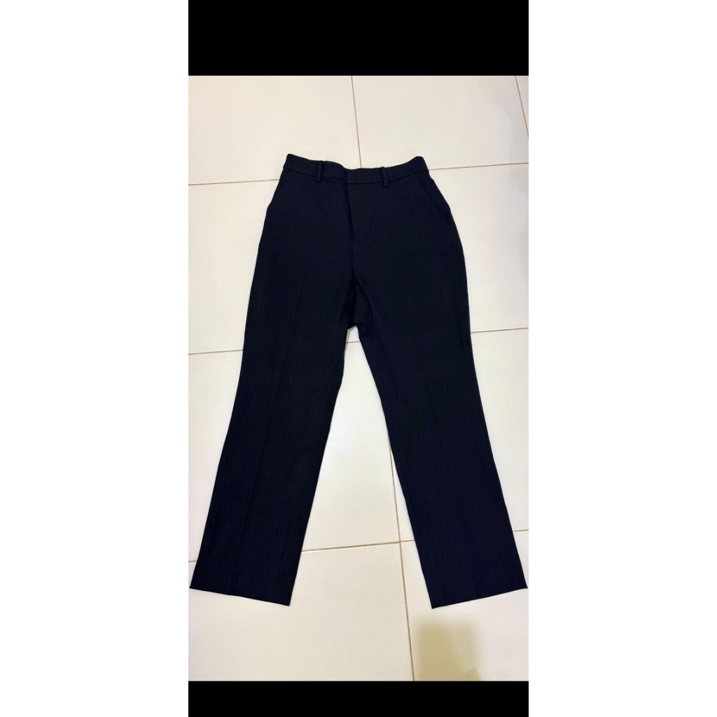 uni*lo stripe pants celana kerja uniqlo garis salur